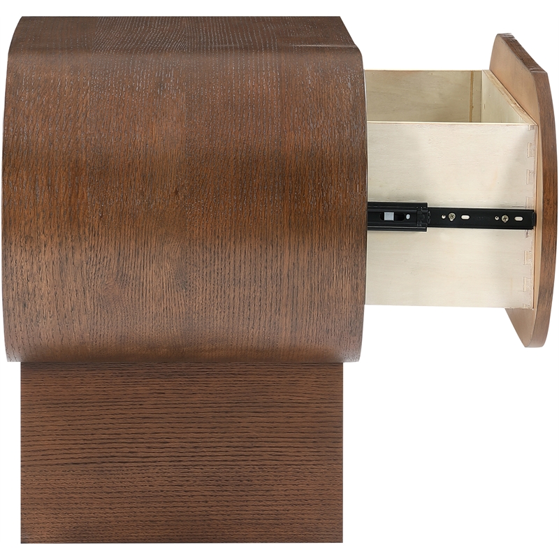 Maklaine Engineered Wood Modern / Contemporary Brown Night Stand