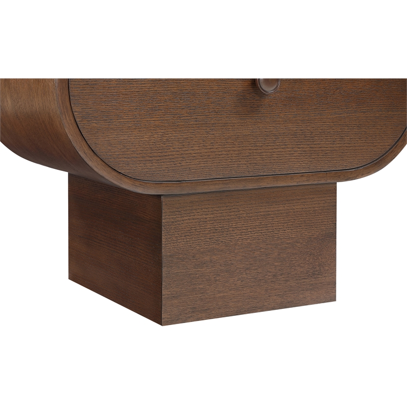 Maklaine Engineered Wood Modern / Contemporary Brown Night Stand
