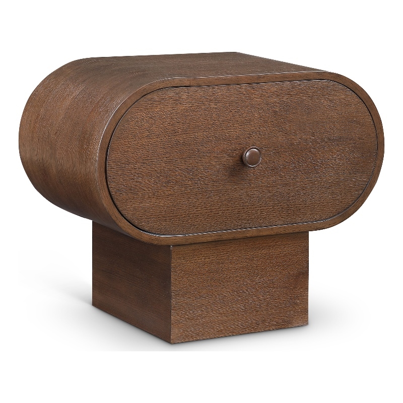 Maklaine Engineered Wood Modern / Contemporary Brown Night Stand