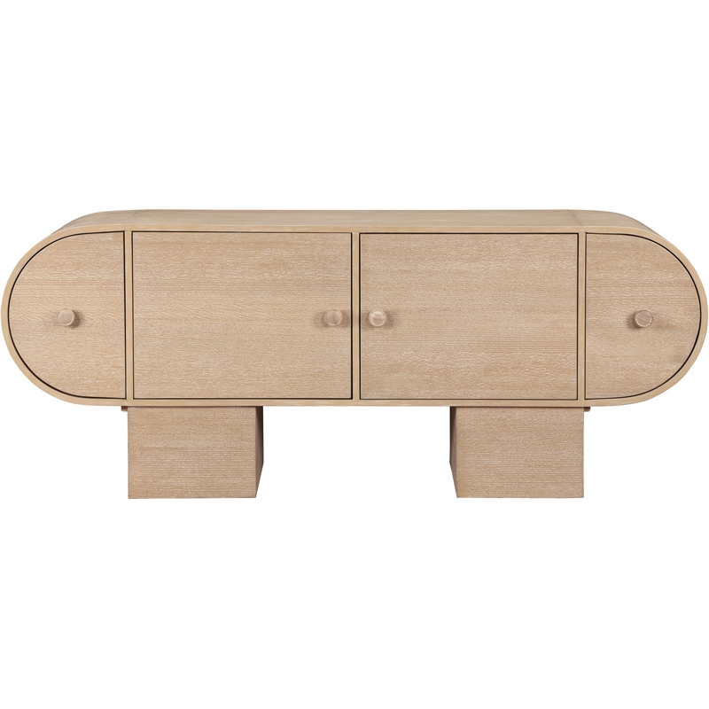 Maklaine Modern / Contemporary Natural Wood Sideboard/Buffet