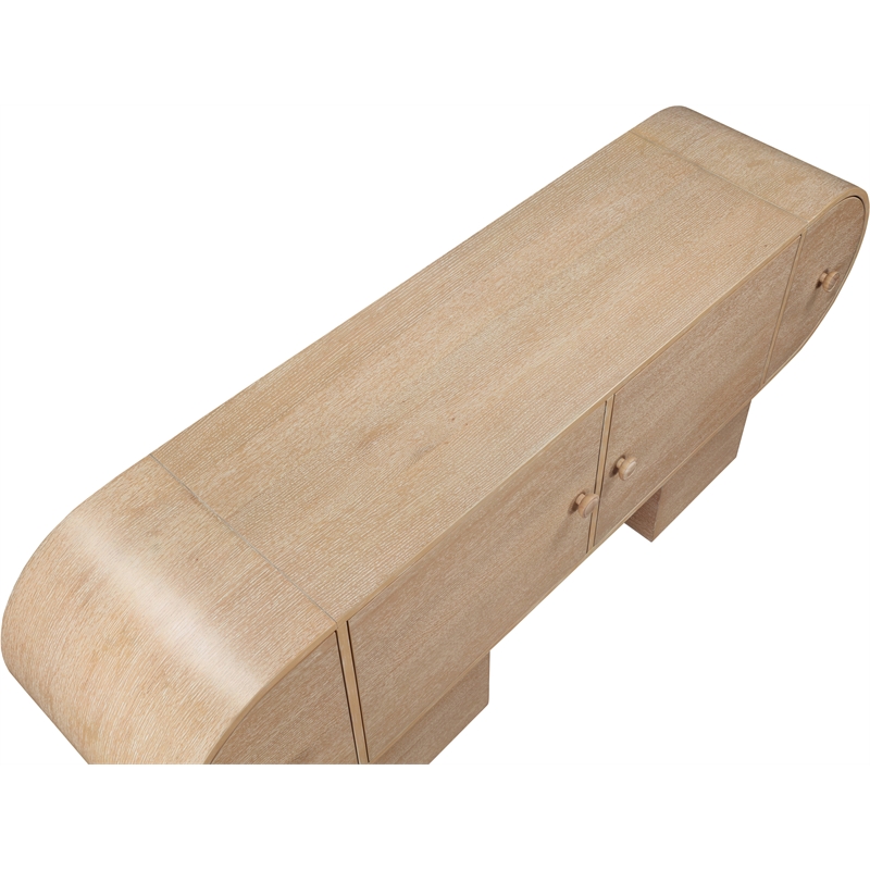 Maklaine Modern / Contemporary Natural Wood Sideboard/Buffet