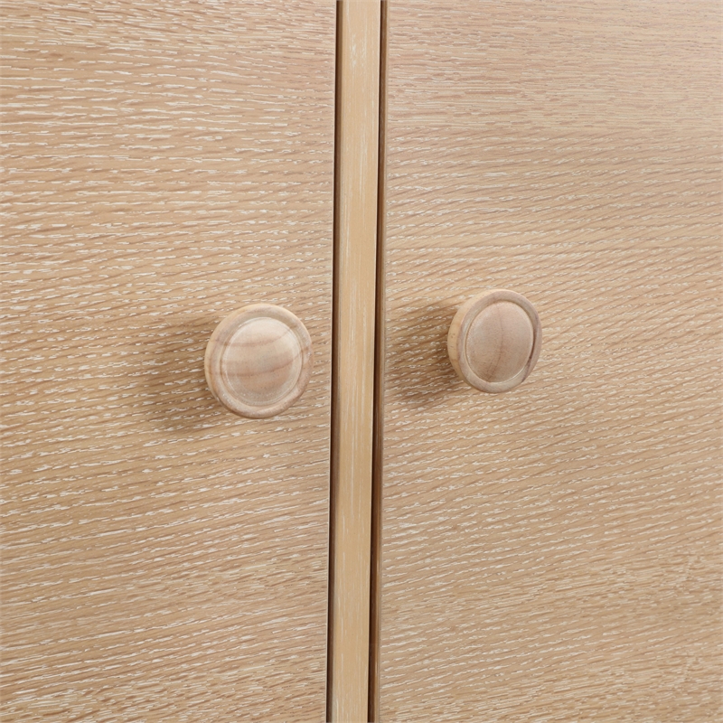 Maklaine Modern / Contemporary Natural Wood Sideboard/Buffet