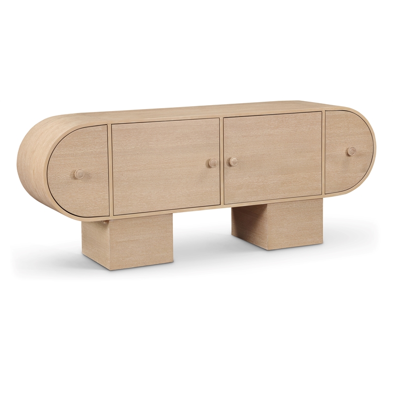 Maklaine Modern / Contemporary Natural Wood Sideboard/Buffet