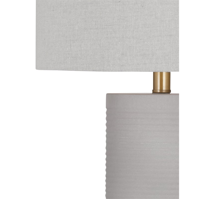 Maklaine Modern / Contemporary Table Lamp in Gray Finish Metal