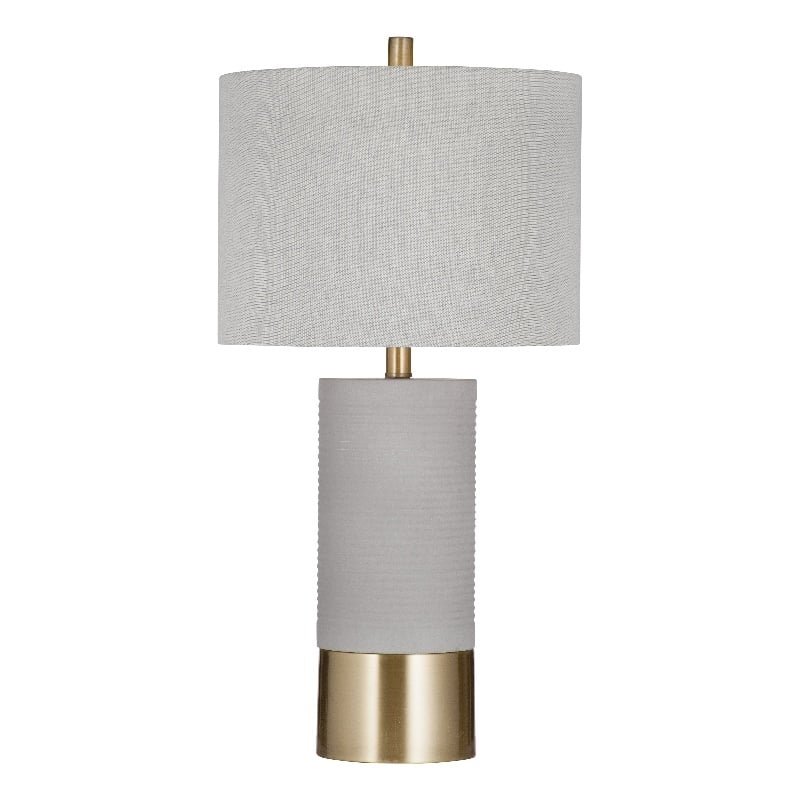 Maklaine Modern / Contemporary Table Lamp in Gray Finish Metal