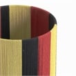 Maklaine Contemporary Red and Yellow Striped Cotton Table Lamp