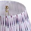 Maklaine Transitional Purple and White Streaked Cotton Table Lamp