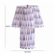 Maklaine Transitional Purple and White Streaked Cotton Table Lamp