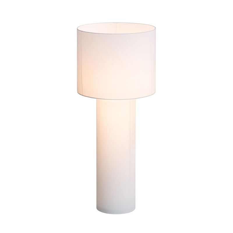 Maklaine Modern / Contemporary Cream Linen Fabric Floor Lamp