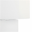 Maklaine Modern / Contemporary Cream Linen Fabric Floor Lamp