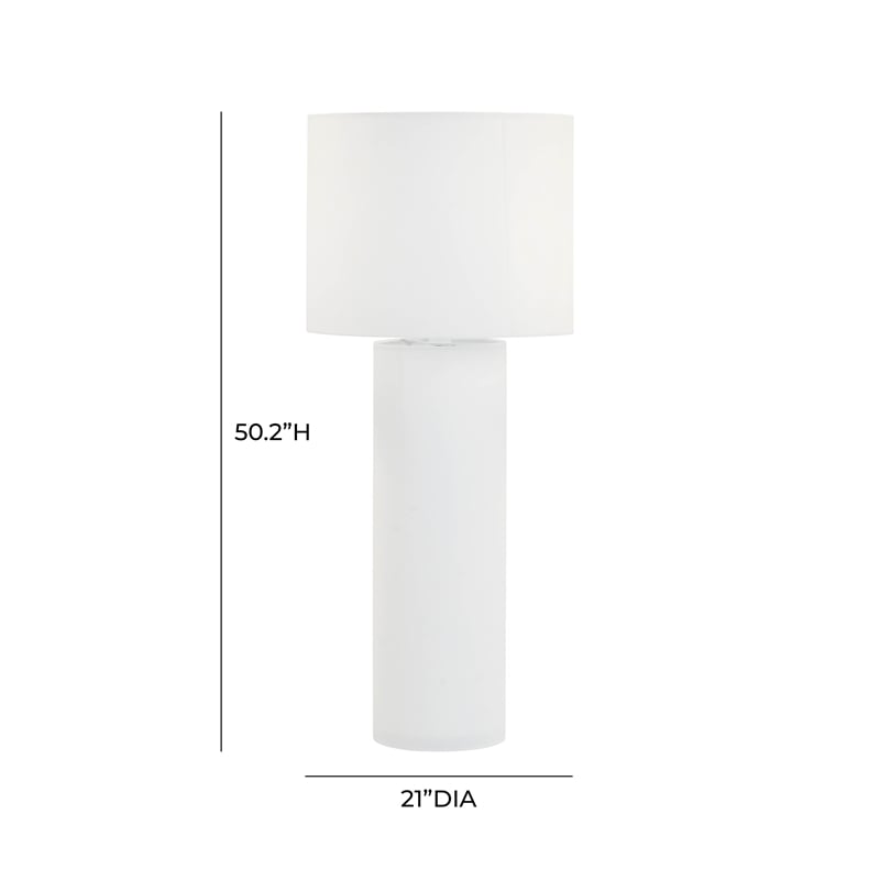 Maklaine Modern / Contemporary Cream Linen Fabric Floor Lamp