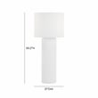 Maklaine Modern / Contemporary Cream Linen Fabric Floor Lamp