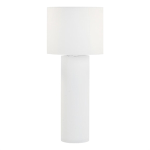 Maklaine Modern / Contemporary Cream Linen Fabric Floor Lamp