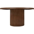 Maklaine Contemporary Brown Beech Wood and Veneer Dining Table