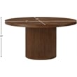 Maklaine Contemporary Brown Beech Wood and Veneer Dining Table