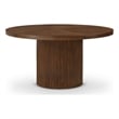 Maklaine Contemporary Brown Beech Wood and Veneer Dining Table