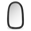 Maklaine Contemporary Aluminum Metal Frame Glass Black Mirror
