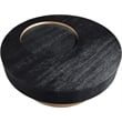 Maklaine Modern / Contemporary Rich Black Finish Coffee Table
