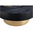 Maklaine Modern / Contemporary Rich Black Finish Coffee Table