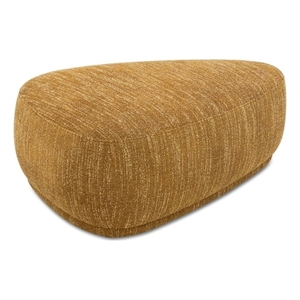 Maklaine 44&quot Rounded Triangle Cocktail Ottoman Mustard Yellow