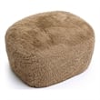Maklaine Modern / Contemporary Dark Taupe Vegan Shearling Ottoman
