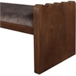 Maklaine Modern / Contemporary Brown Velour Fur Fabric Bench
