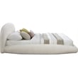 Maklaine Modern / Contemporary Soft Plush Cream Fabric King Bed