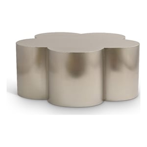 Maklaine Modern / Contemporary Silver Finish Iron Coffee Table