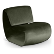 Maklaine Modern / Contemporary Green Finish Velvet Accent Chair