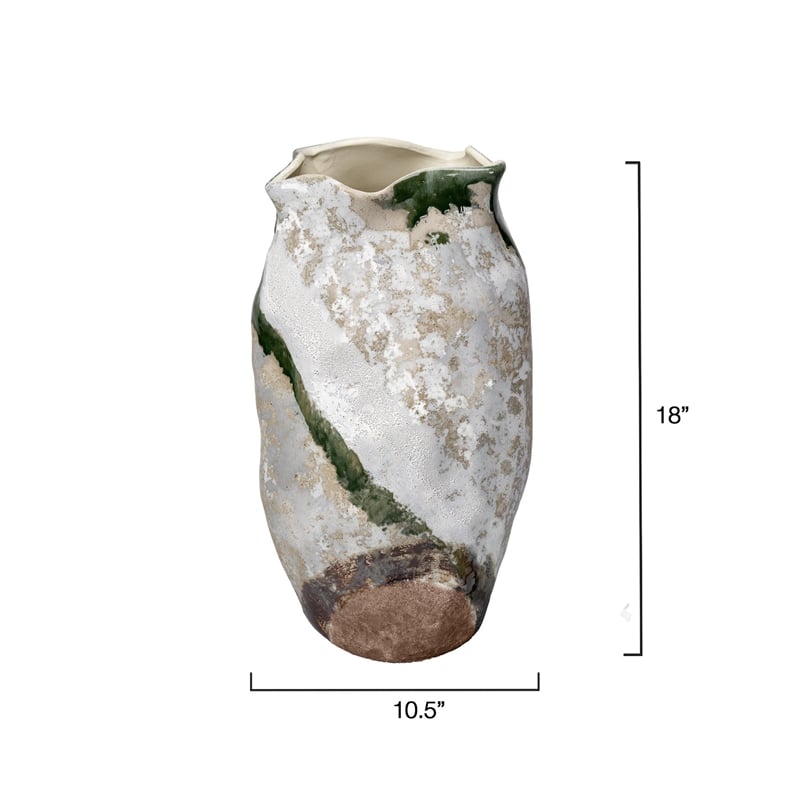Maklaine Modern / Contemporary Ceramic Decorative Vase Large