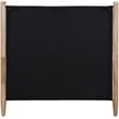Maklaine Mid-Century Soft Cream Finish Polyester Fabric Twin Bed
