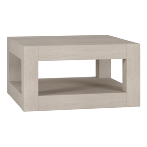 Maklaine Engineered Wood Contemporary 32&quot Alder White MDF Coffee Table