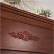 Maklaine Contemporary Touch Screen Wood Electric Fireplace in Mahogany