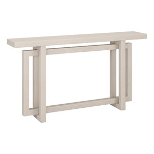 Maklaine Engineered Wood Contemporary 55&quot Alder White MDF Console Table