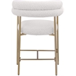 Maklaine Contemporary Cream Boucle Fabric Counter Stool (Set of 2)