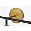 Maklaine Transitional 3-Light Metal Bath Sconce in Black and Brass