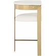 Maklaine Contemporary Cream Vegan Leather Counter Stool (Set of 2)