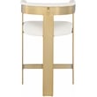 Maklaine Contemporary Cream Vegan Leather Counter Stool (Set of 2)