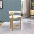 Maklaine Contemporary Cream Vegan Leather Counter Stool (Set of 2)