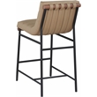 Maklaine Modern / Contemporary Tan Vegan Faux Leather Counter Stool