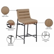 Maklaine Modern / Contemporary Tan Vegan Faux Leather Counter Stool