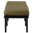 Maklaine Modern / Contemporary Olive Green Vegan Faux Leather Bench