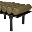 Maklaine Modern / Contemporary Olive Green Vegan Faux Leather Bench