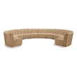 Maklaine Modern / Contemporary Camel Velvet 10pc. Modular Sectional