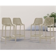 Maklaine Modern / Contemporary Taupe Outdoor Patio Stool (Set of 4)