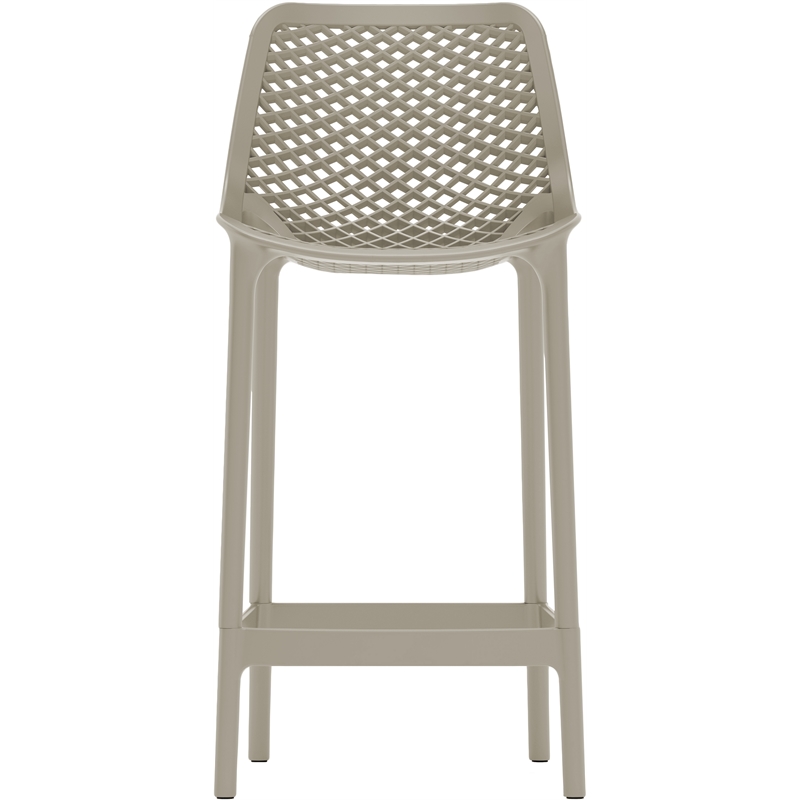 Maklaine Modern / Contemporary Taupe Outdoor Patio Stool (Set of 4)