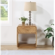 Maklaine Engineered Wood Mid-Century Natural Ash Veneer Night stand