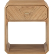 Maklaine Engineered Wood Mid-Century Natural Ash Veneer Night stand