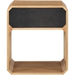 Maklaine Engineered Wood Mid-Century Natural Ash Veneer Night stand