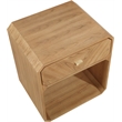 Maklaine Engineered Wood Mid-Century Natural Ash Veneer Night stand